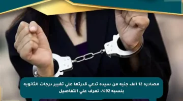 مصادرة 12 ألف جنيه من سيدة تدعي قدرتها على تغيير درجات الثانوية بنسبة 92%، تعرف على التفاصيل